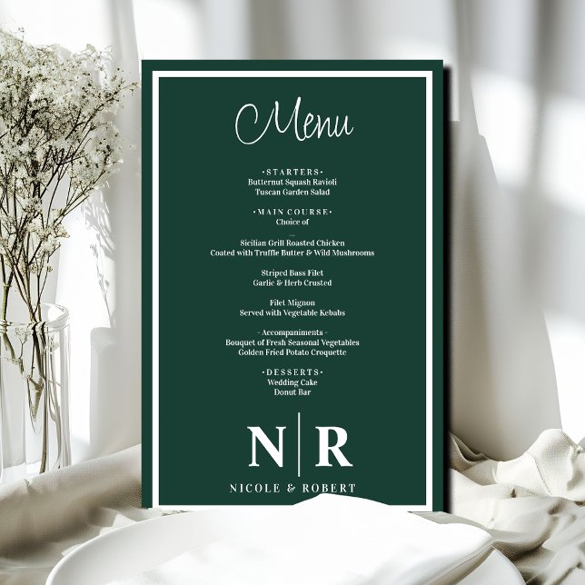 Papier Mariage Monogramme Customisé Dîner de répétition M (Créateur téléchargé)