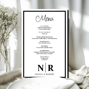 Papier Mariage Monogramme Customisé Dîner de répétition M