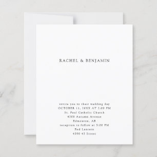 Papier Mariage noir et blanc simple et économique minimal