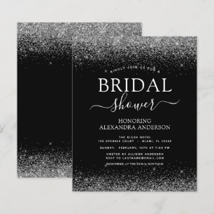 Papier Mariage pas cher paillettes noir argent