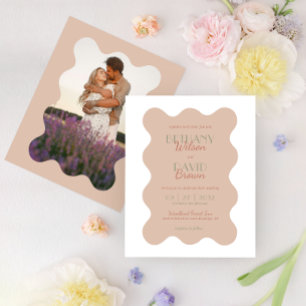 Papier MARIAGE photo BUDGET Terracotta & Sage Green Wave