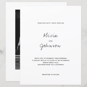 Papier MARIAGE photo minimaliste BUDGET