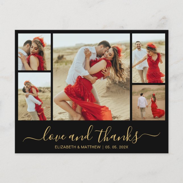 Papier Mariage photo noir Budget Gold (Devant)