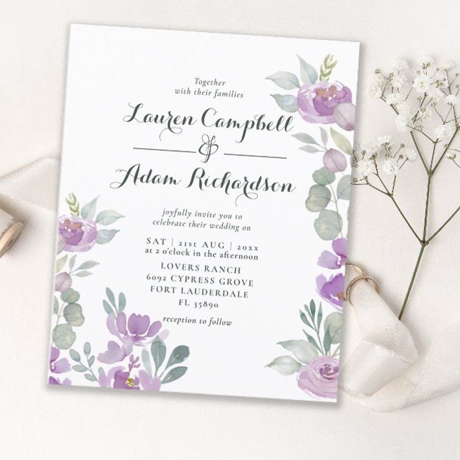 Papier Mariage rose Eucalyptus Budget (Créateur téléchargé)