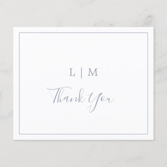 Papier Mariage simple Dusty Blue Budget (Devant)