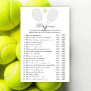 Papier Mariage Tennis Baby shower Jeu de chaussure