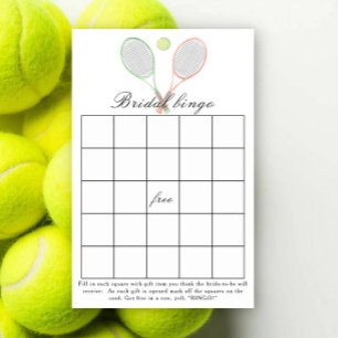 Papier Mariage Tennis Lavage de cerveau Jeu de bingo