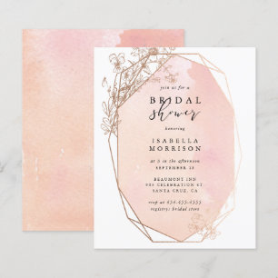 Papier Mariage Thématique Géométrique Fleur Rose Gold Pas