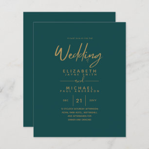 Papier Mariage Turquoise Gold Budget