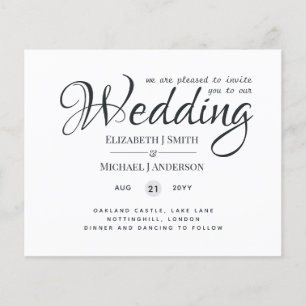 Papier Mariage TYPOGRAHY (peut customiser la COULEUR) du 