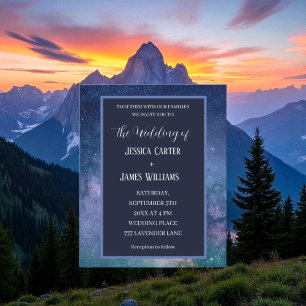 Papier Mariage Univers Espace Extérieur Nuit Étoilée Gala