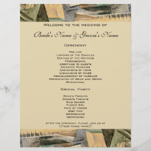 Papier Mariage Vintage, Tons de Terre, Art Cubisme