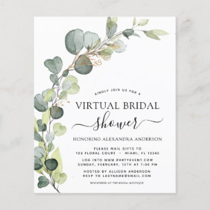 Papier Mariage Virtuel de Fiançailles de Verdure de Eucal