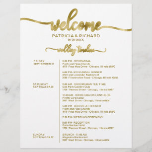 Papier Mariage Week-end Itinéraire Simple Chic Timeline