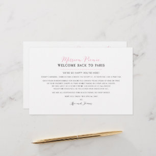 Papier Mariage Weekend Paris Event Map - CUSTOM for Kea