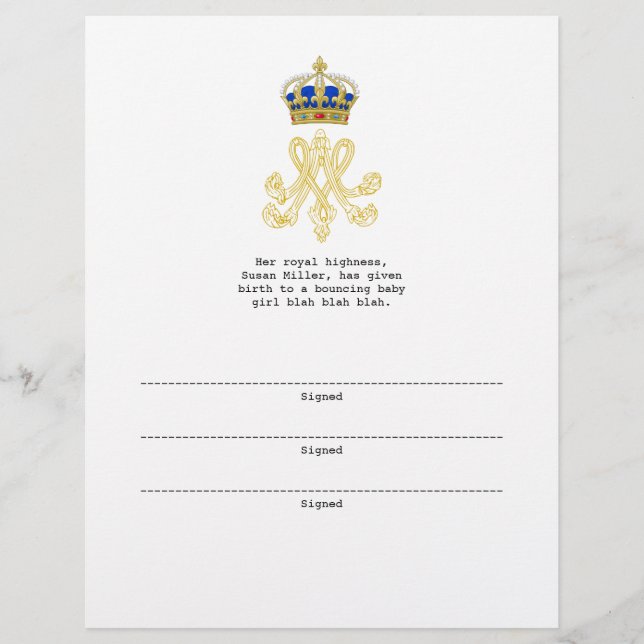 Papier Marie Antoinette Monogram (Devant)