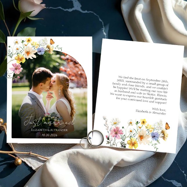 Papier marié | Faire-part photo du Mariage du budget (Créateur téléchargé)