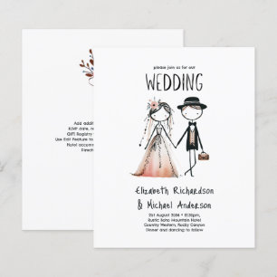 Papier Mariée dessinée à la main Groom Simple Mariage mig
