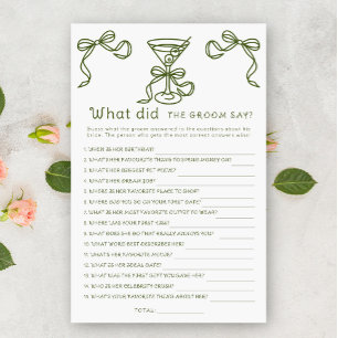 Papier Martini arc douche nuptiale Qu'a dit le marié