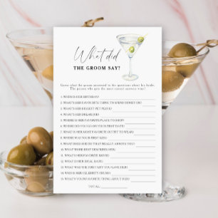 Papier Martini nuptiale Qu'a dit le marié