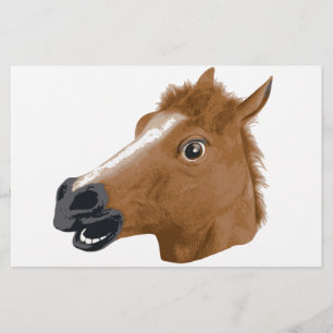Papier Masque Déplaisant de la tête de cheval