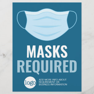 Papier Masque requis avec dessin et texte supplémentaire