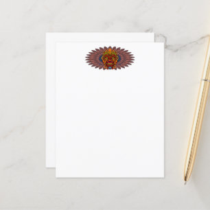 Papier Masque rituel du roi guerrier tribal