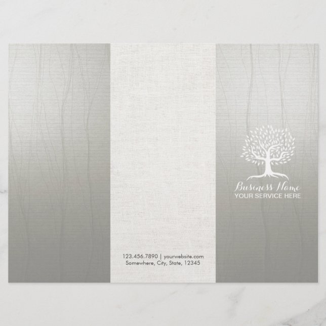 Papier Massage Thérapie Santé SPA Arbre Vintage Tri-Fold (Devant)