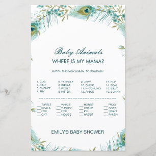 Papier Match animal bébé modifiable, où est maman avec ré