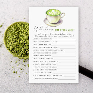 Papier Matcha tea Qui connaît le mieux la mariée
