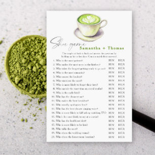 Papier Matcha thé nuptiale douche jeu de chaussures