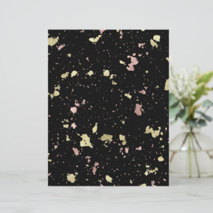 Papier Matte Gold et Rose Gold Flakes Noir