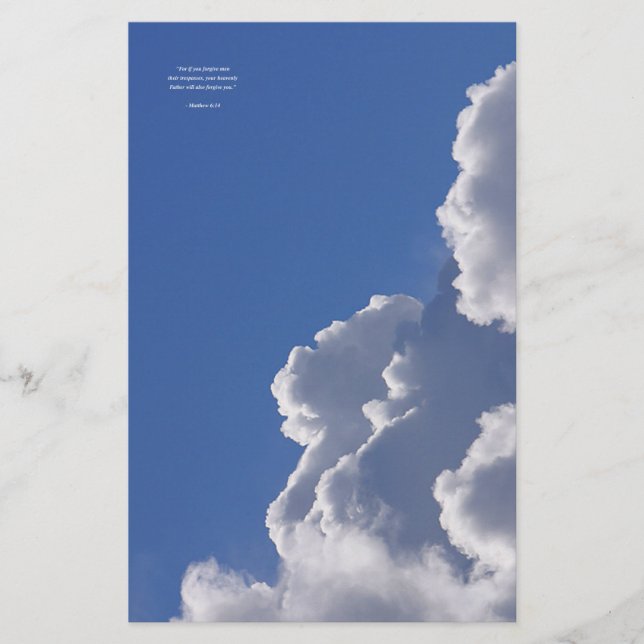 Papier MATTHEW 6:14 Verse de la Bible (Devant)