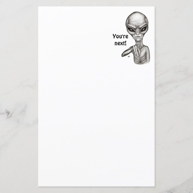 Papier Mauvais Alien, Tu es le prochain ! (Devant)