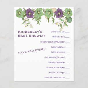 Papier Mauve Boho Floral Plus Wierle Jeu Activité Douche