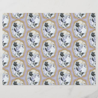 Papier Médaillon Abstrait de fleurs