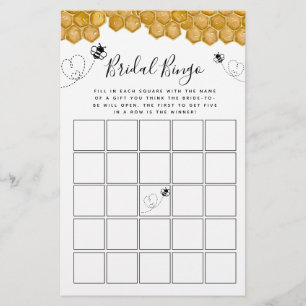 Papier Meer à Bee Bingo Fête des mariées Jeu