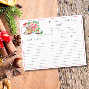 Papier Mélange de Noël à l'aquarelle avec desserts de fêt