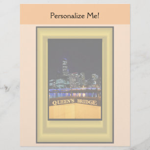 Papier Melbourne Australie CBD Night Lights
