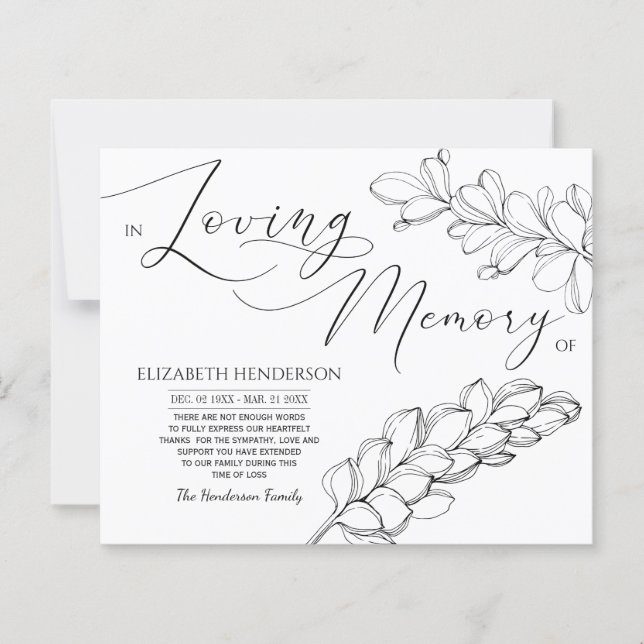 Papier Mémoire/Merci de la sympathie budgétaire. (Devant)