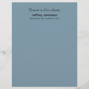 Papier Memorial Book Filler Pages, Blue-Gray