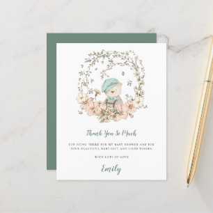 Papier Merci de Baby shower de taille d'ours mûr du budge