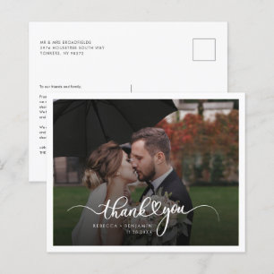 Papier Merci photo Mariage Lettré Budget