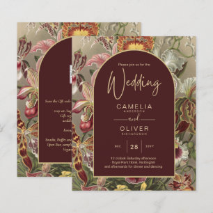 Papier Mercredi Vintage Botanique Bourgogne Floral