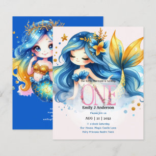 Papier Mermaid 1er anniversaire Fairytale Anniversaire