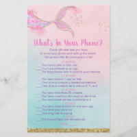Mermaid Pink Gold What's In Your Phone Shower Game