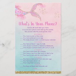 Papier Mermaid Pink Gold What's In Your Phone Shower Game