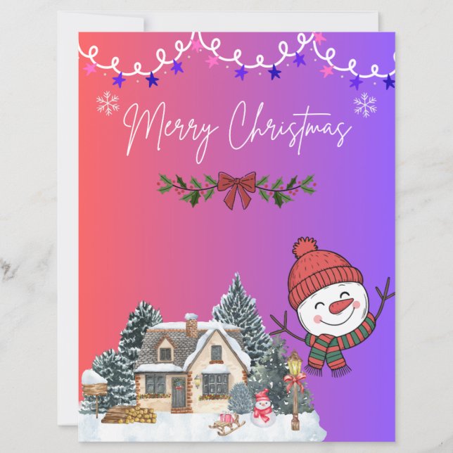 Papier Merry Christmas Cute Greeting Card (Devant)