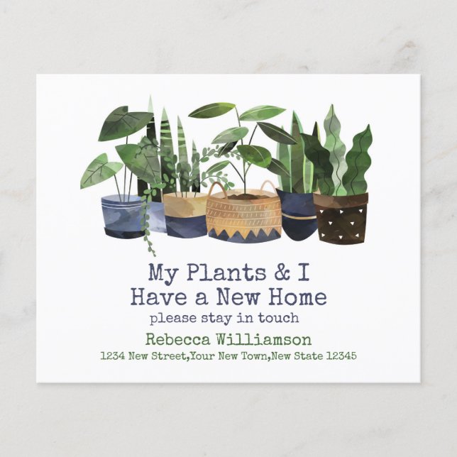 Papier Mes Plantes et moi avons une nouvelle adresse | Ch (Devant)