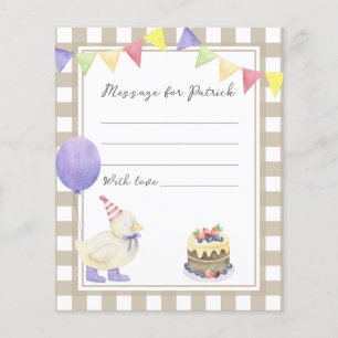 Papier Message de capsule de temps d'anniversaire de cana